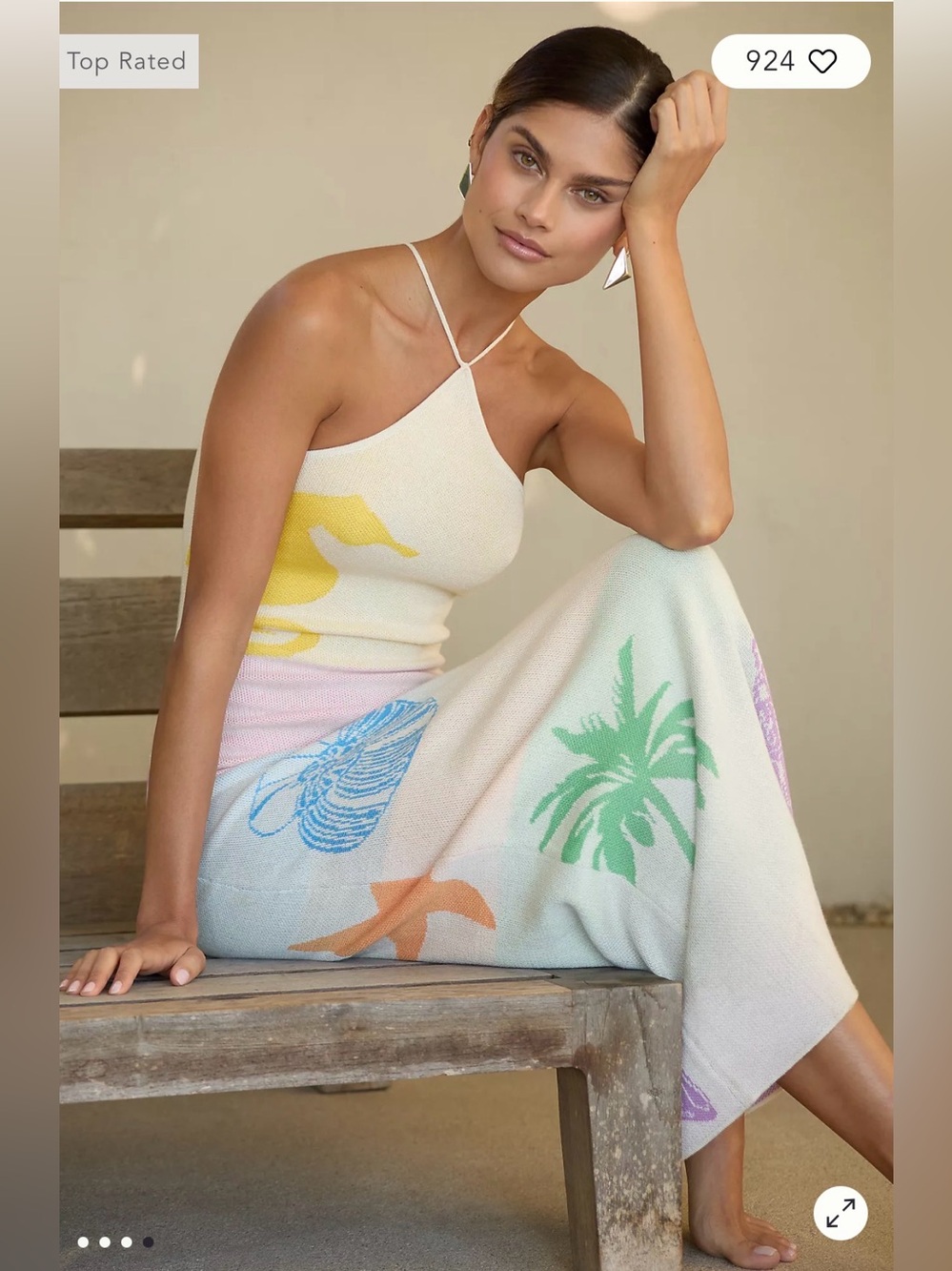 Capittana Barbara seashells maxi dress 
Sea Shell Halter Knit - Picture 4 of 7